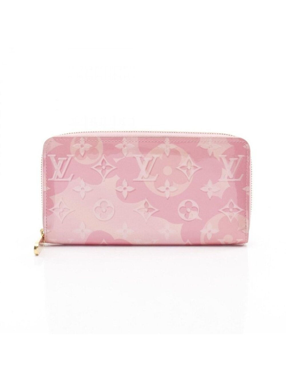 Louis Vuitton Round Wallet Zippy Pink Patent Leather